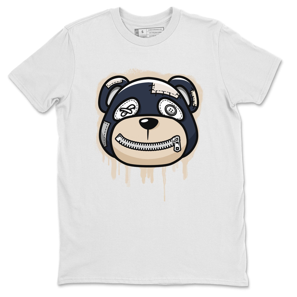 Jordan 1 85 Georgetown Sneaker Match Tees Bear Face Sneaker Tees Jordan 1 85 Georgetown Jordan to match sneaker T-Shirt Crew Neck Shirts