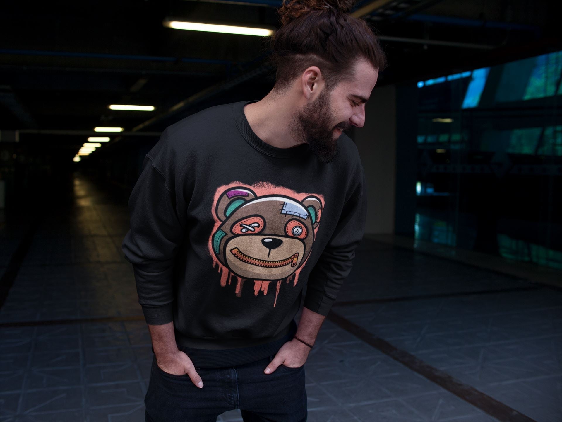 Jordan 1 Hand Crafted Sneaker Matching T-Shirt Bear Face Sneaker Tees Jordan 1 Hand Crafted Sneaker Release Tees Crew Neck Tees