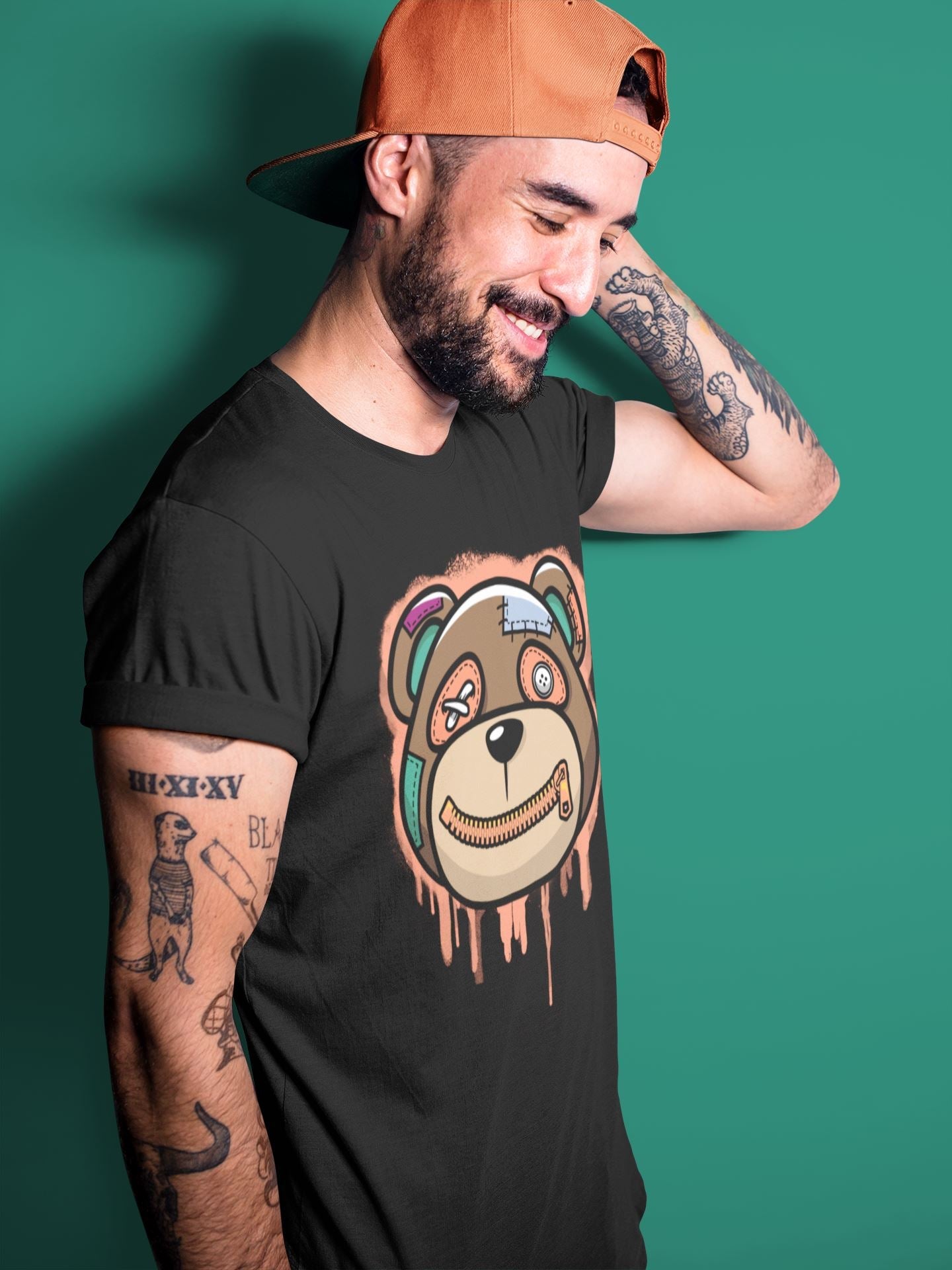 Jordan 1 Hand Crafted Sneaker Matching T-Shirt Bear Face Sneaker Tees Jordan 1 Hand Crafted Sneaker Release Tees Crew Neck Tees