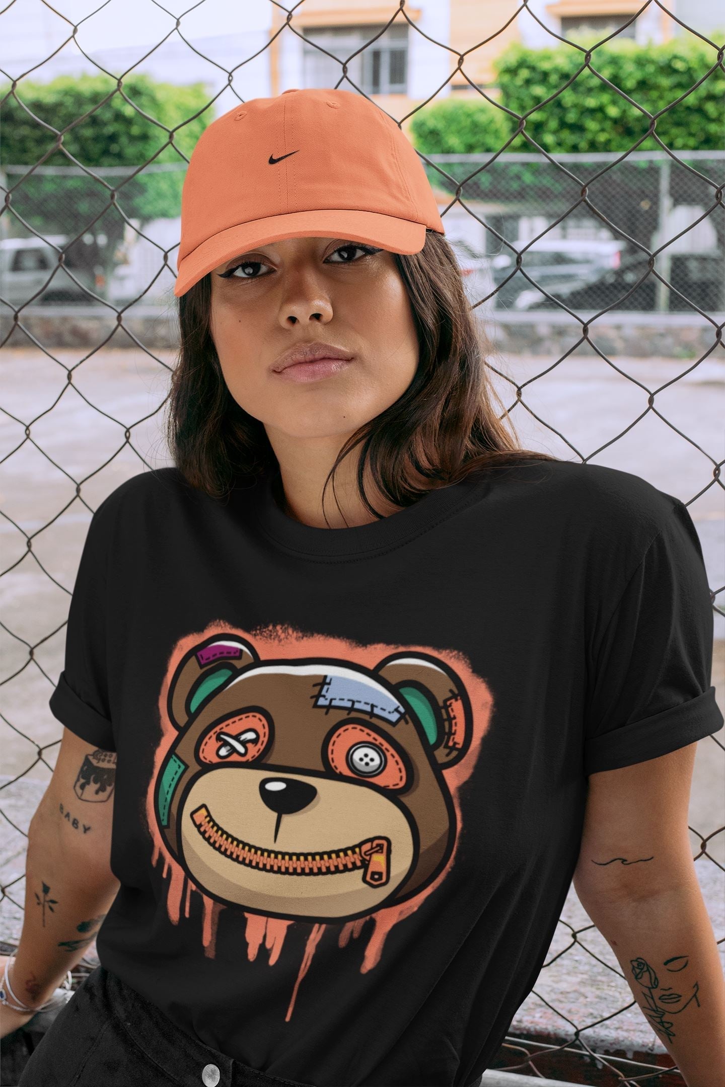 Jordan 1 Hand Crafted Sneaker Matching T-Shirt Bear Face Sneaker Tees Jordan 1 Hand Crafted Sneaker Release Tees Crew Neck Tees