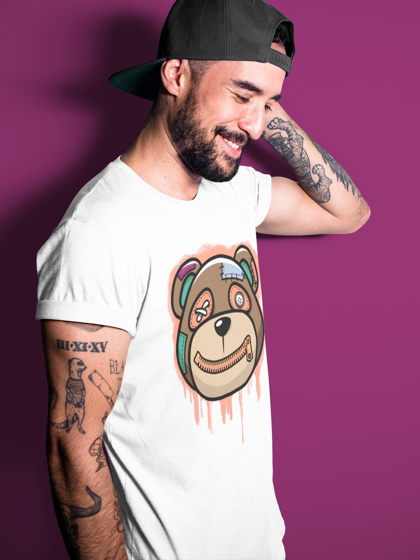 Jordan 1 Hand Crafted Sneaker Matching T-Shirt Bear Face Sneaker Tees Jordan 1 Hand Crafted Sneaker Release Tees Crew Neck Tees
