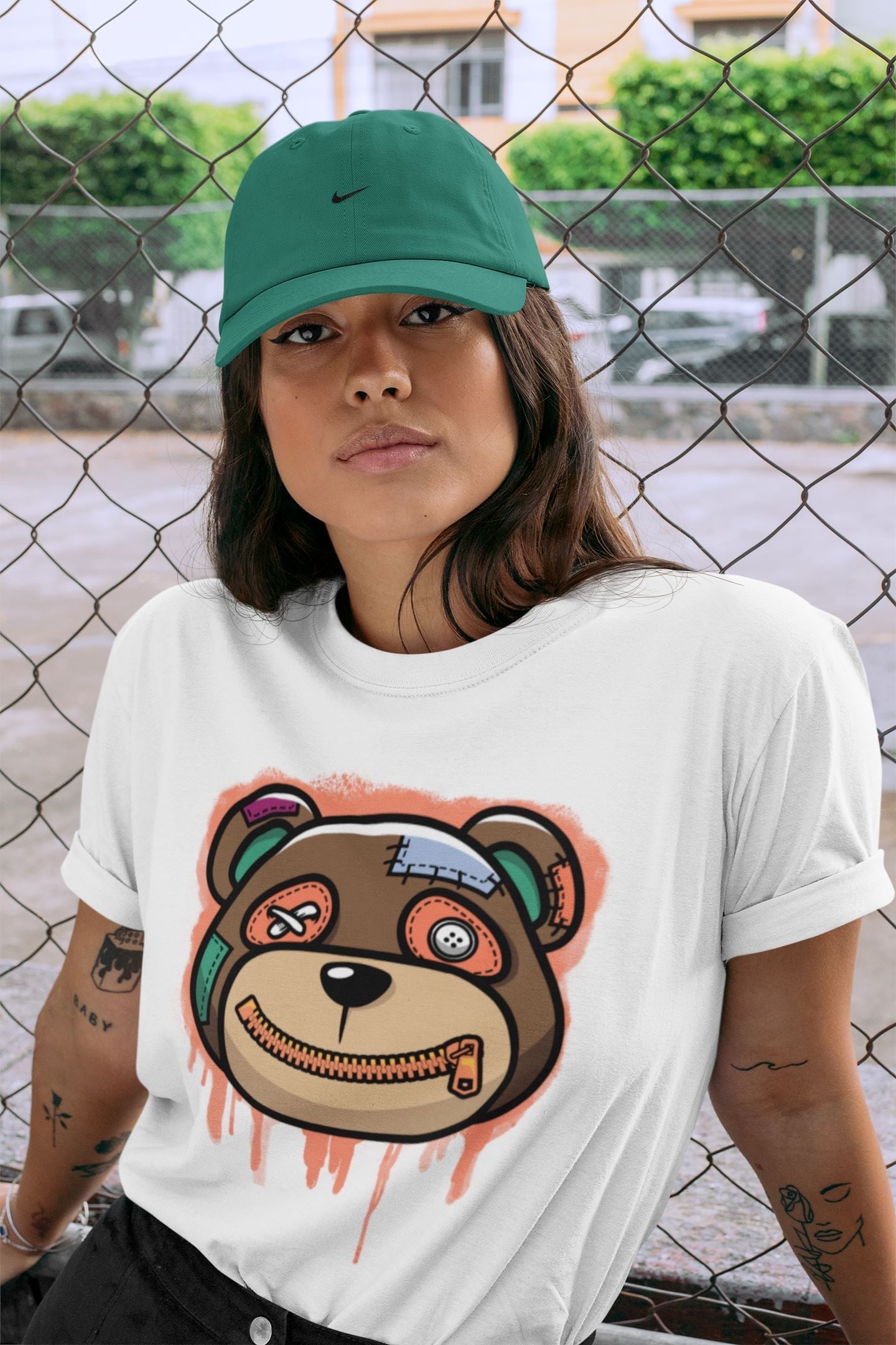 Jordan 1 Hand Crafted Sneaker Matching T-Shirt Bear Face Sneaker Tees Jordan 1 Hand Crafted Sneaker Release Tees Crew Neck Tees