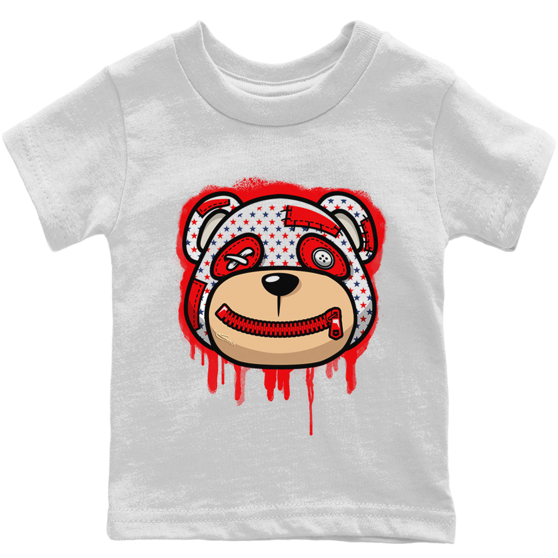 Jordan 1 Newstalgia Sneaker Matching T-Shirt Bear Face Sneaker Tees Jordan 1 Newstalgia Sneaker Release Tees Kids Shirts
