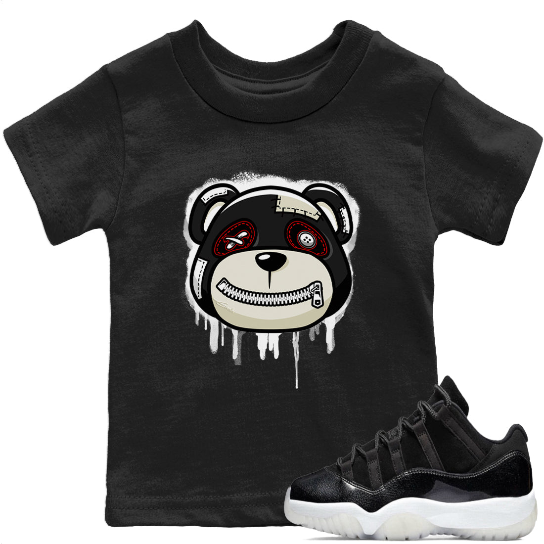 Jordan 11 72-10 Sneaker Matching T-Shirt Bear Face Sneaker Tees Jordan 11 72-10 Sneaker Release Tees Kids Shirts