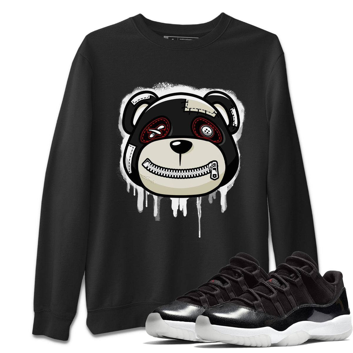 Jordan 11 72-10 Sneaker Matching T-Shirt Bear Face Sneaker Tees Jordan 11 72-10 Sneaker Release Tees Crew Neck Tees