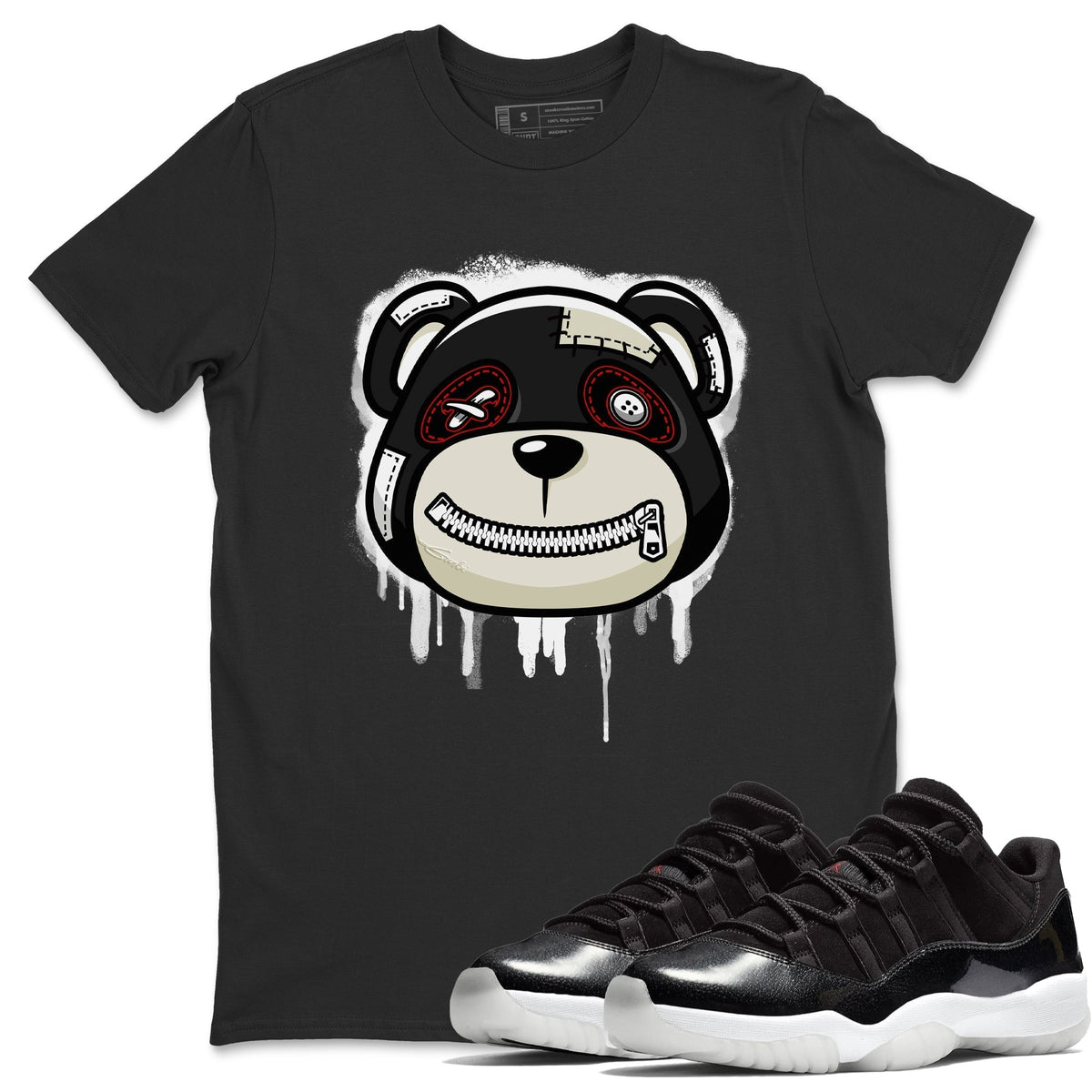 Jordan 11 72-10 Sneaker Matching T-Shirt Bear Face Sneaker Tees Jordan 11 72-10 Sneaker Release Tees Crew Neck Tees