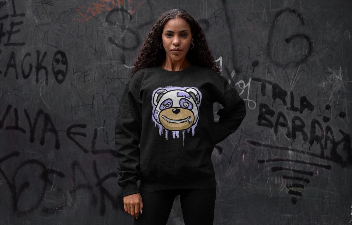 Jordan 11 Pure Violet Sneaker Matching T-Shirt Bear Face Sneaker Tees Jordan 11 Pure Violet Sneaker Release Tees Crew Neck Tees