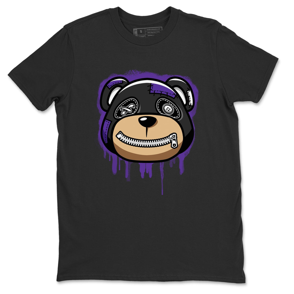 Jordan 13 Court Purple Sneaker Matching T-Shirt Bear Face Sneaker Tees Jordan 13 Court Purple Sneaker Release Tees Crew Neck Tees