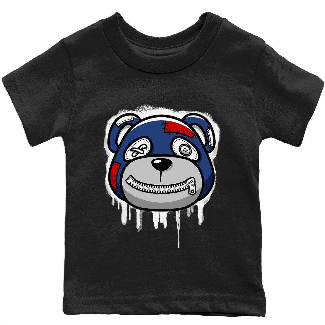 Jordan 13 French Blue Sneaker Matching T-Shirt Bear Face Sneaker Tees Jordan 13 French Blue Sneaker Release Tees Kids Shirts