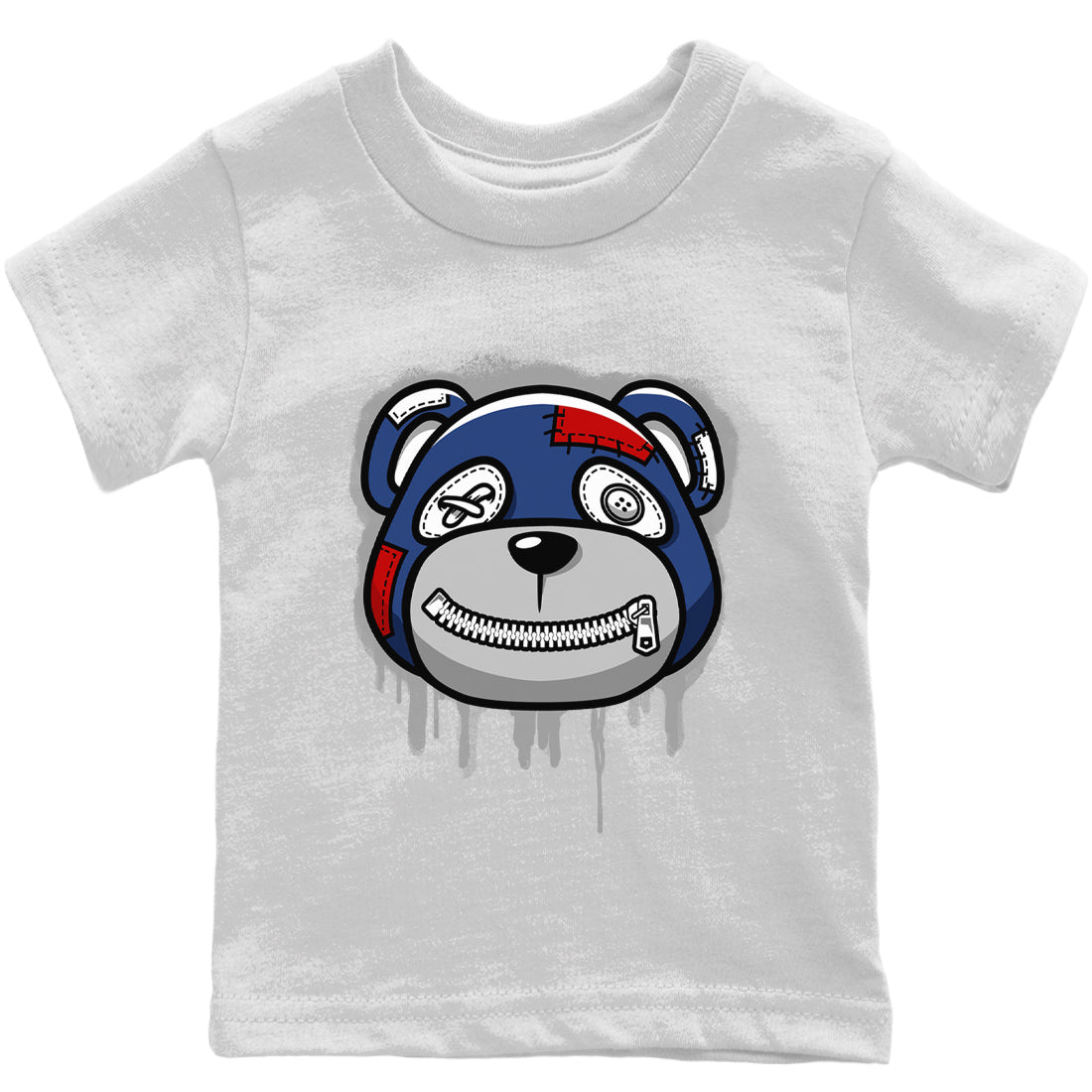 Jordan 13 French Blue Sneaker Matching T-Shirt Bear Face Sneaker Tees Jordan 13 French Blue Sneaker Release Tees Kids Shirts