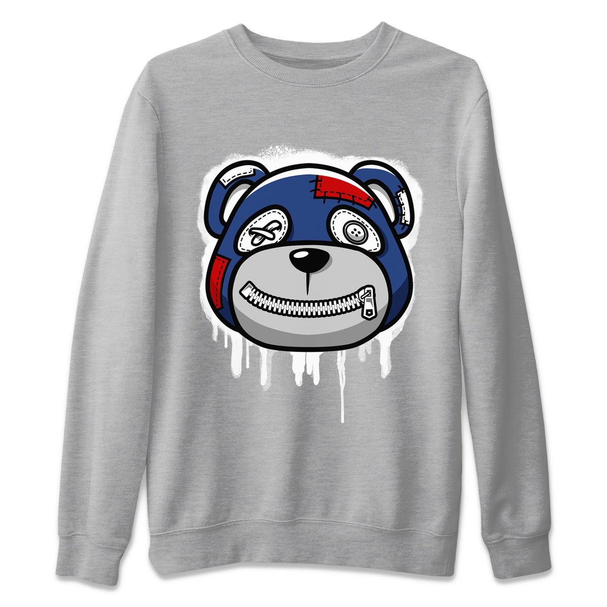 Jordan 13 French Blue Sneaker Matching T-Shirt Bear Face Sneaker Tees Jordan 13 French Blue Sneaker Release Tees Crew Neck Tees