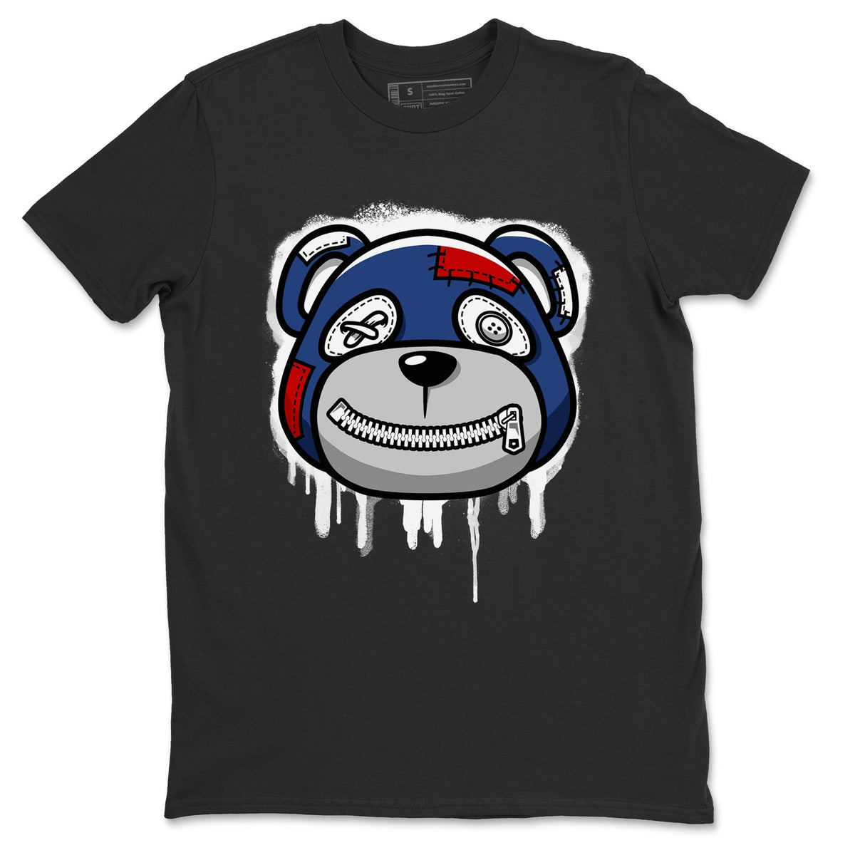 Jordan 13 French Blue Sneaker Matching T-Shirt Bear Face Sneaker Tees Jordan 13 French Blue Sneaker Release Tees Crew Neck Tees