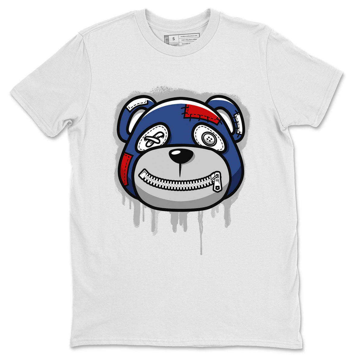 Jordan 13 French Blue Sneaker Matching T-Shirt Bear Face Sneaker Tees Jordan 13 French Blue Sneaker Release Tees Crew Neck Tees