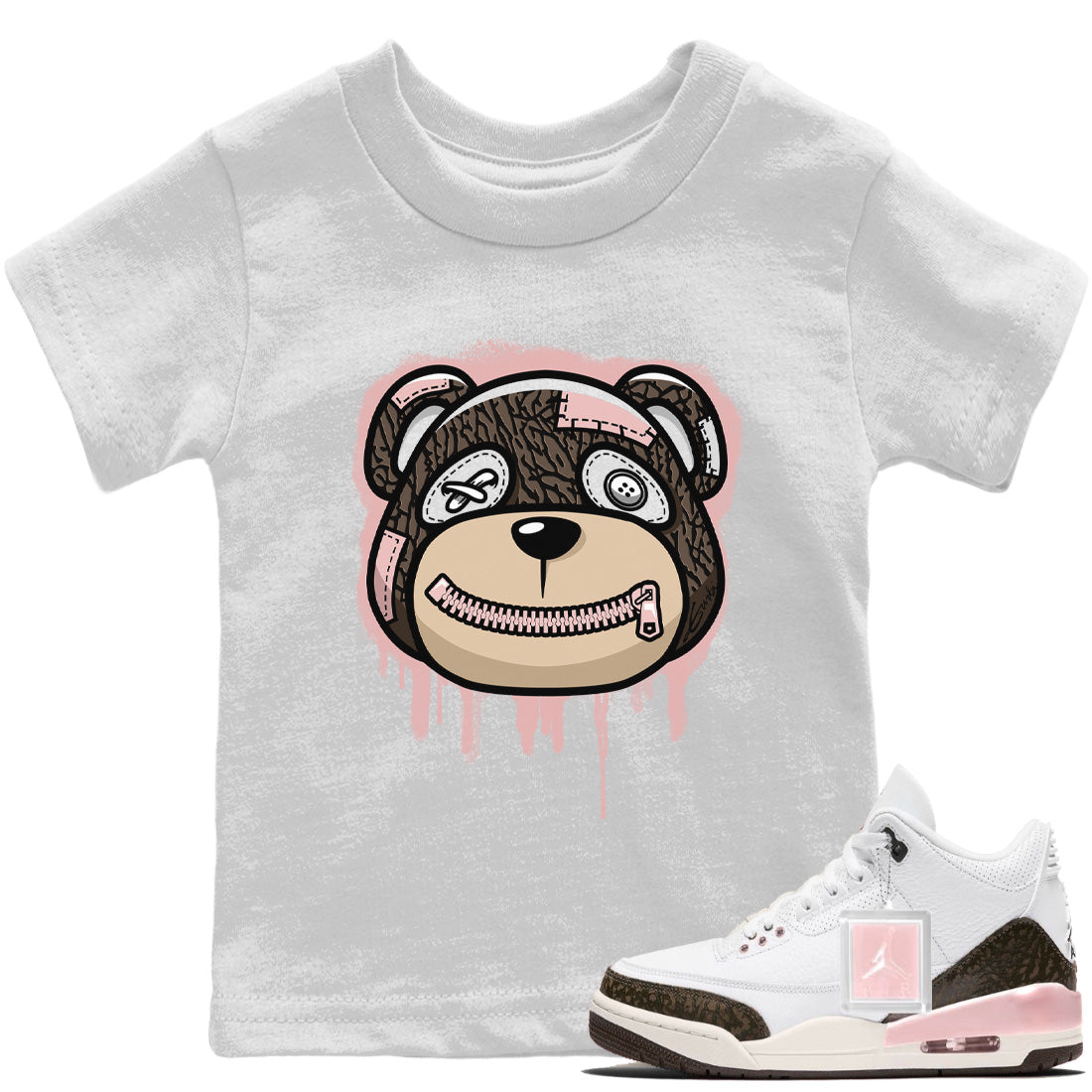 Jordan 3 Atmosphere Sneaker Matching T-Shirt Bear Face Sneaker Tees Jordan 3 Atmosphere Sneaker Release Tees Kids Shirts