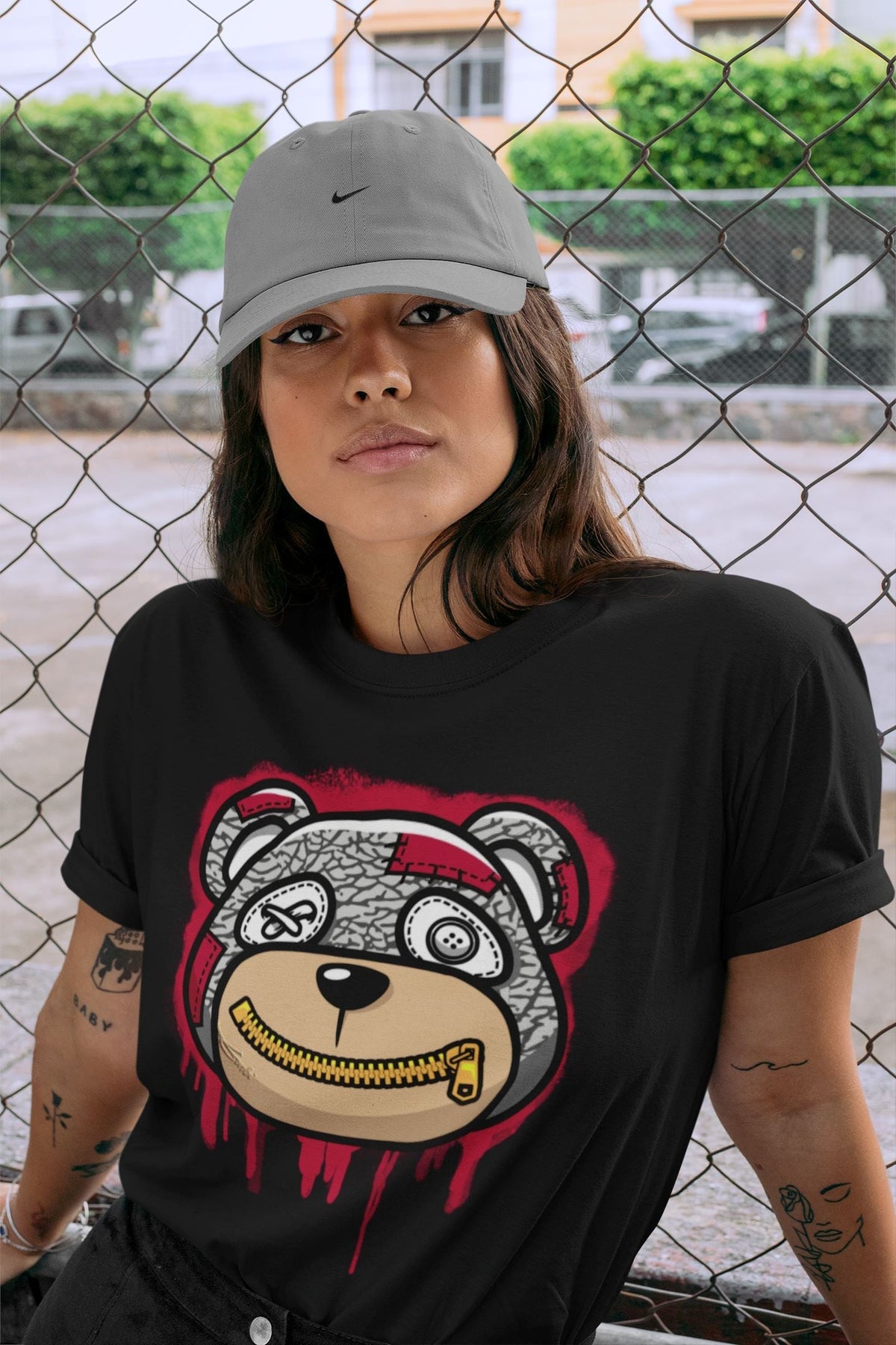 Jordan 3 Cardinal Sneaker Matching T-Shirt Bear Face Sneaker Tees Jordan 3 Cardinal Sneaker Release Tees Crew Neck Tees