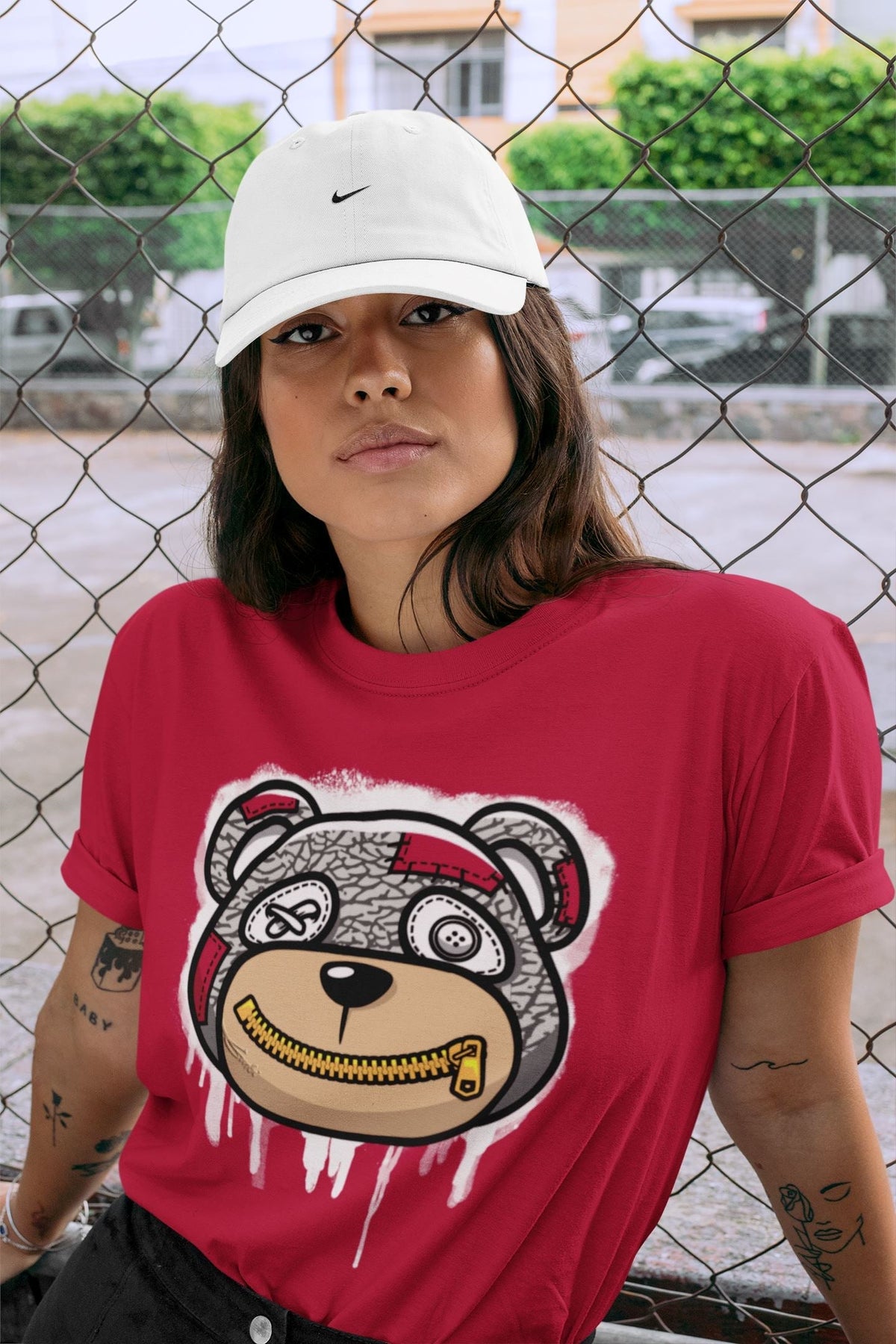 Jordan 3 Cardinal Sneaker Matching T-Shirt Bear Face Sneaker Tees Jordan 3 Cardinal Sneaker Release Tees Crew Neck Tees