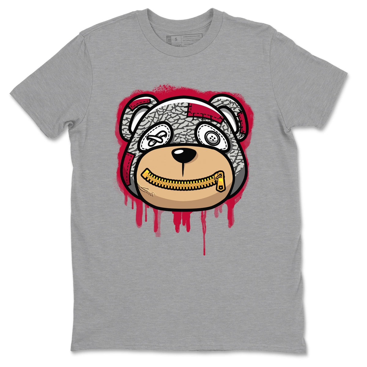 Jordan 3 Cardinal Sneaker Matching T-Shirt Bear Face Sneaker Tees Jordan 3 Cardinal Sneaker Release Tees Crew Neck Tees