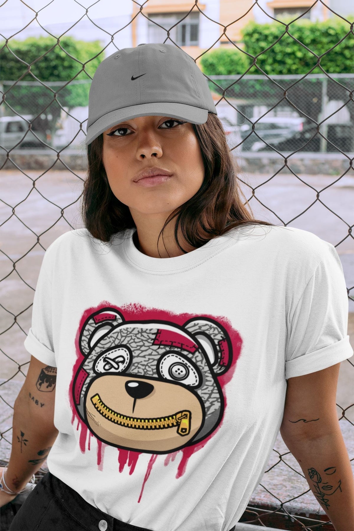 Jordan 3 Cardinal Sneaker Matching T-Shirt Bear Face Sneaker Tees Jordan 3 Cardinal Sneaker Release Tees Crew Neck Tees