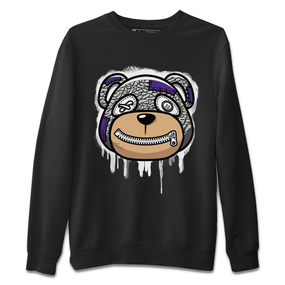 Jordan 3 Dark Iris Sneaker Matching T-Shirt Bear Face Sneaker Tees Jordan 3 Dark Iris Sneaker Release Tees Crew Neck Tees