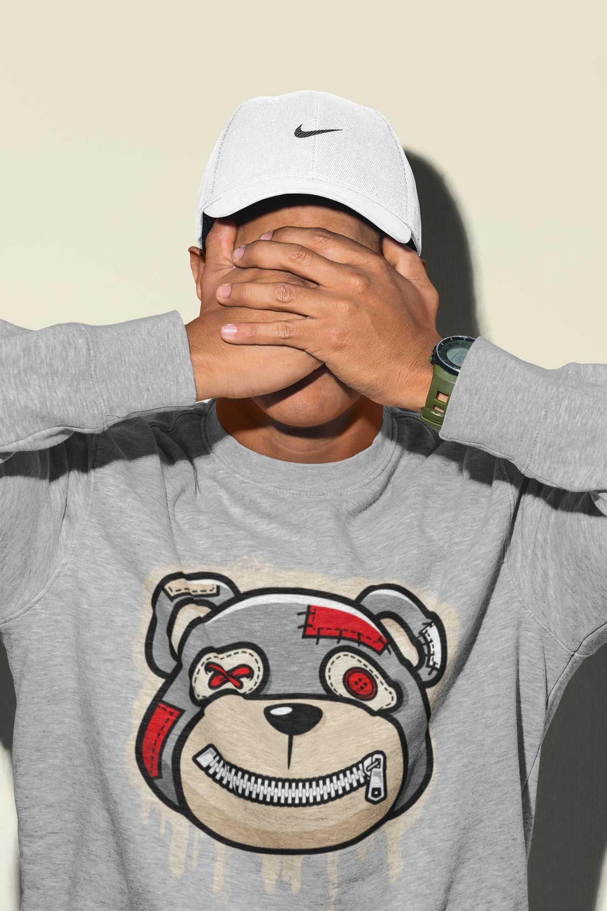 Jordan 3 Muslin Sneaker Matching T-Shirt Bear Face Sneaker Tees Jordan 3 Muslin Sneaker Release Tees Crew Neck Tees