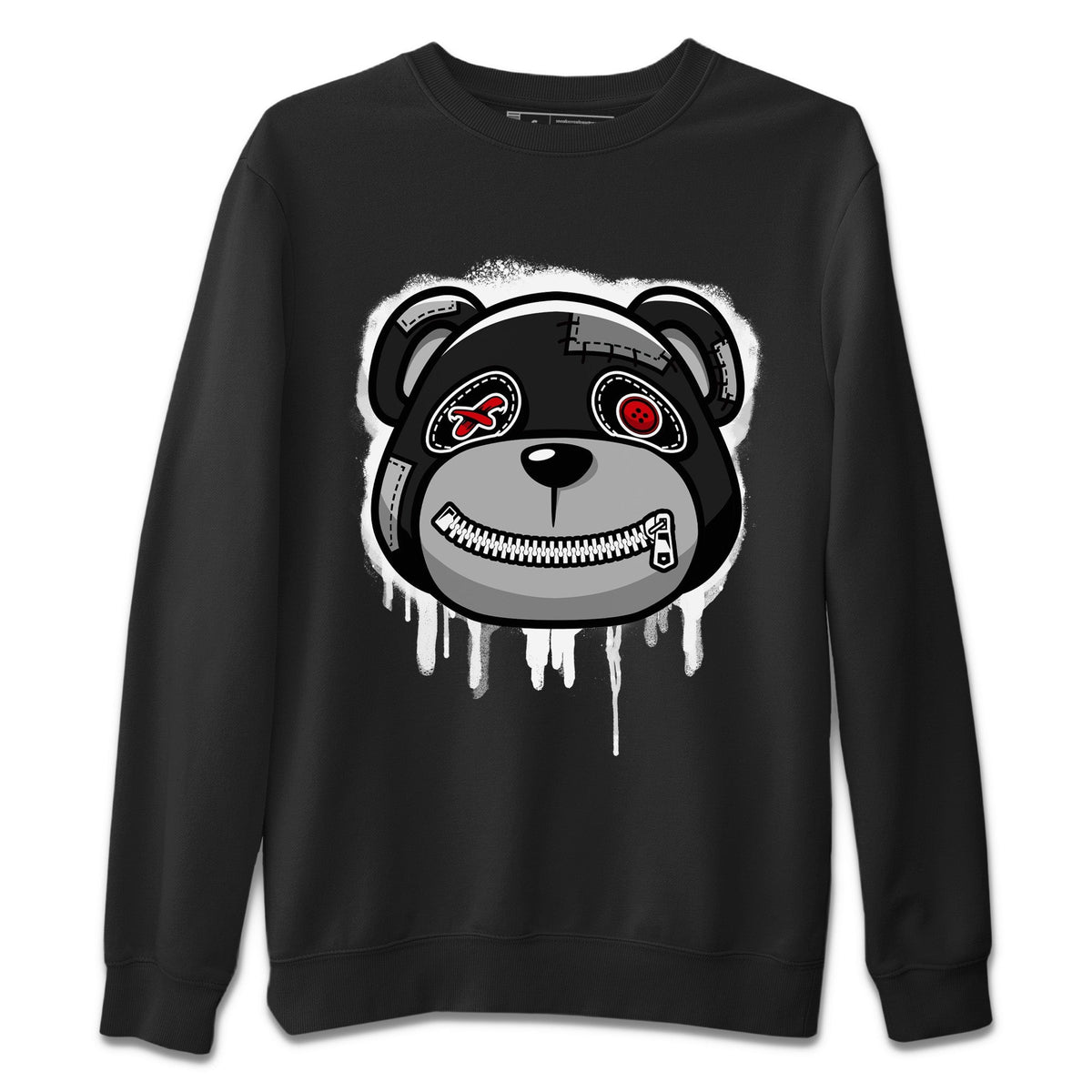 Jordan 4 Black Canvas Sneaker Matching T-Shirt Bear Face Sneaker Tees Jordan 4 Black Canvas Sneaker Release Tees Crew Neck Tees