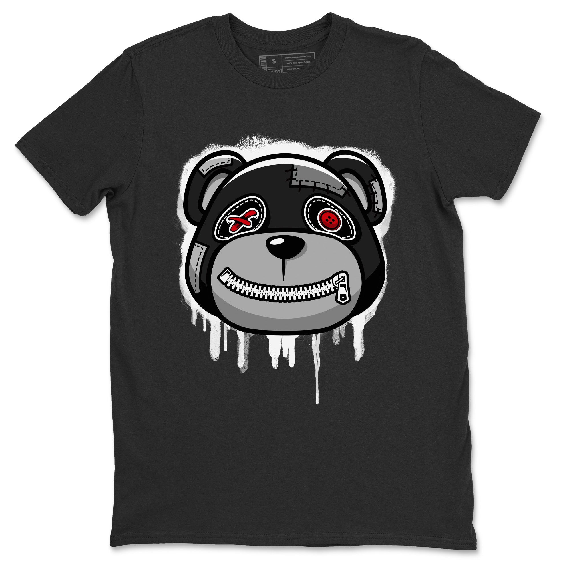 Jordan 4 Black Canvas Sneaker Matching T-Shirt Bear Face Sneaker Tees Jordan 4 Black Canvas Sneaker Release Tees Crew Neck Tees