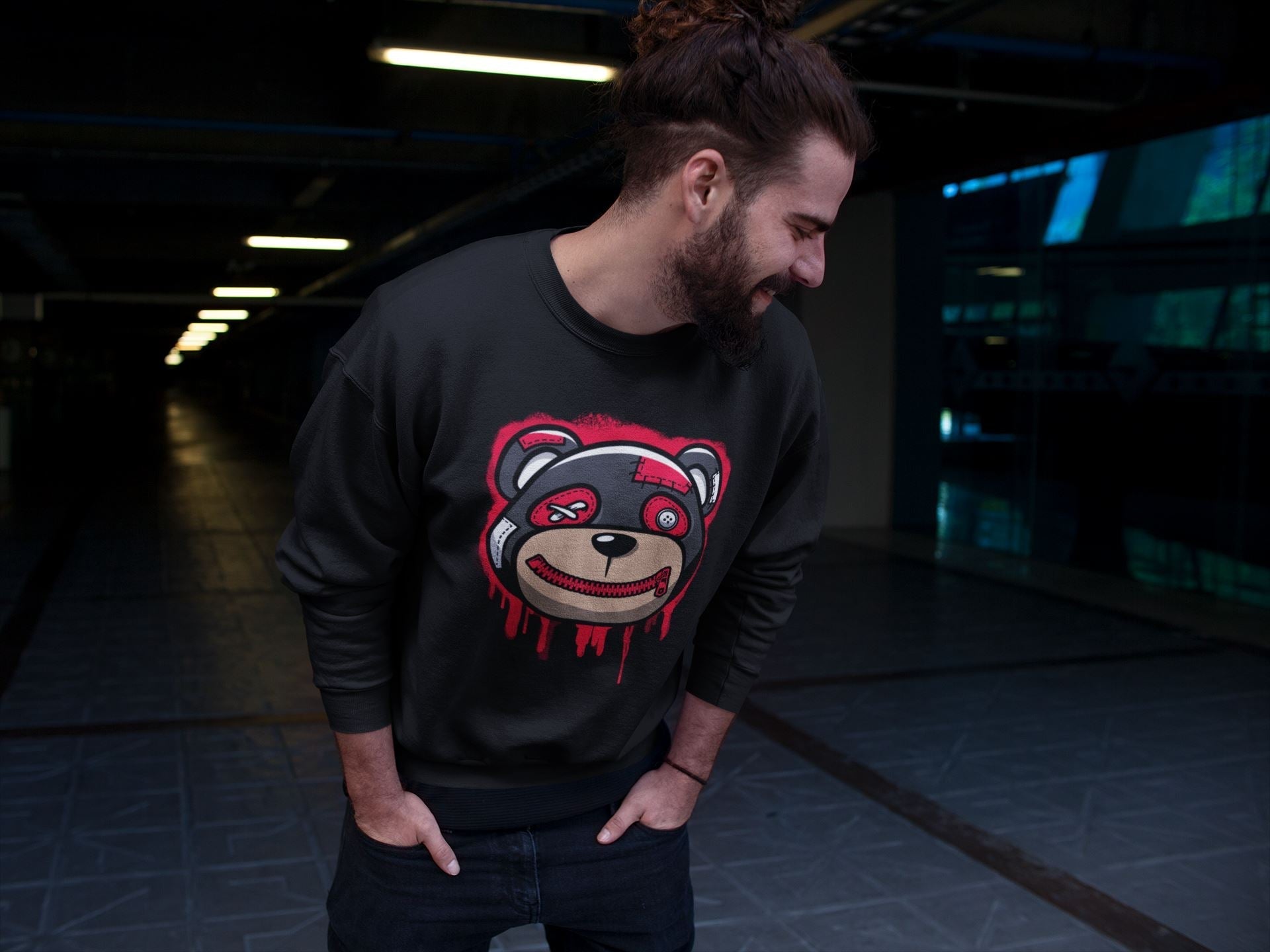 Jordan 4 Red Thunder Sneaker Matching T-Shirt Bear Face Sneaker Tees Jordan 4 Red Thunder Sneaker Release Tees Crew Neck Tees