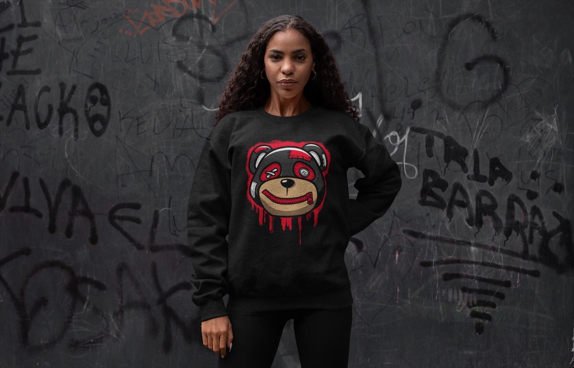 Jordan 4 Red Thunder Sneaker Matching T-Shirt Bear Face Sneaker Tees Jordan 4 Red Thunder Sneaker Release Tees Crew Neck Tees