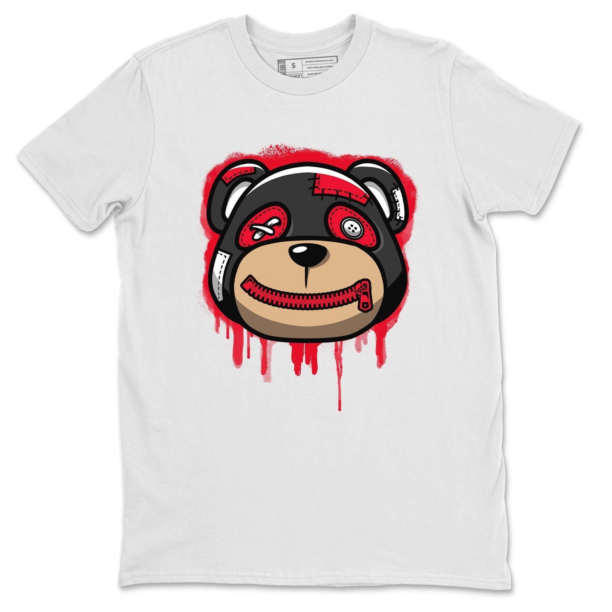 Jordan 4 Red Thunder Sneaker Matching T-Shirt Bear Face Sneaker Tees Jordan 4 Red Thunder Sneaker Release Tees Crew Neck Tees