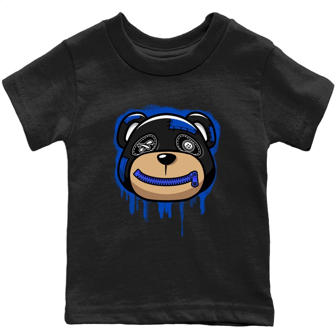 Jordan 5 Racer Blue Sneaker Matching T-Shirt Bear Face Sneaker Tees Jordan 5 Racer Blue Sneaker Release Tees Kids Shirts