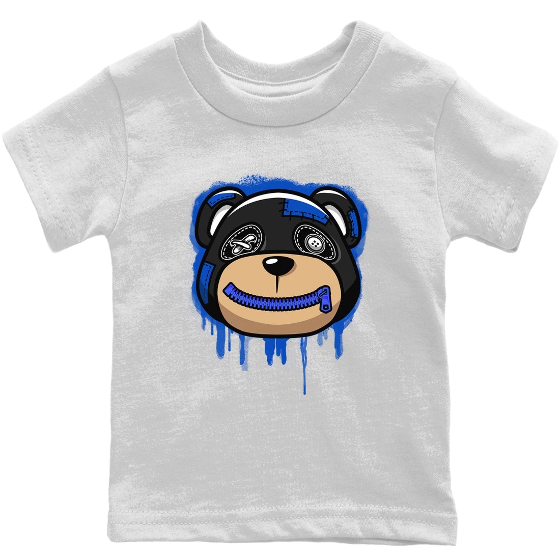 Jordan 5 Racer Blue Sneaker Matching T-Shirt Bear Face Sneaker Tees Jordan 5 Racer Blue Sneaker Release Tees Kids Shirts