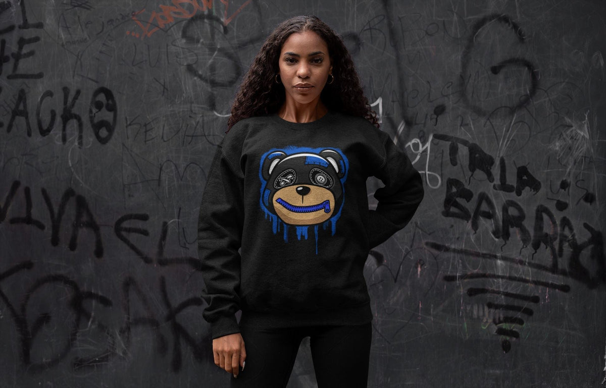 Jordan 5 Racer Blue Sneaker Matching T-Shirt Bear Face Sneaker Tees Jordan 5 Racer Blue Sneaker Release Tees Crew Neck Tees