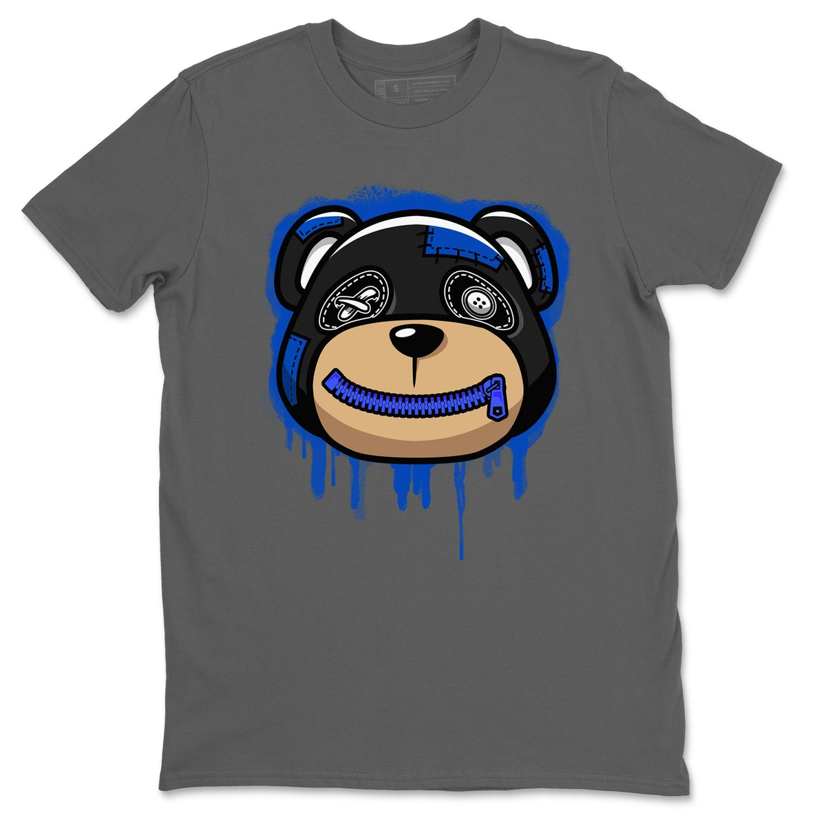 Jordan 5 Racer Blue Sneaker Matching T-Shirt Bear Face Sneaker Tees Jordan 5 Racer Blue Sneaker Release Tees Crew Neck Tees