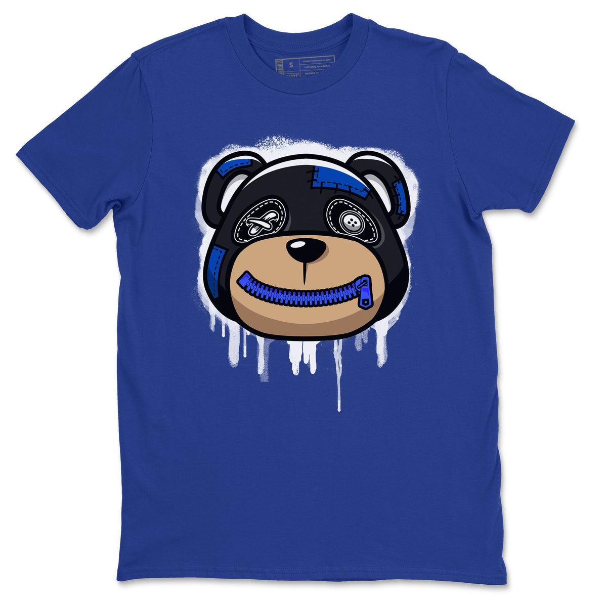 Jordan 5 Racer Blue Sneaker Matching T-Shirt Bear Face Sneaker Tees Jordan 5 Racer Blue Sneaker Release Tees Crew Neck Tees