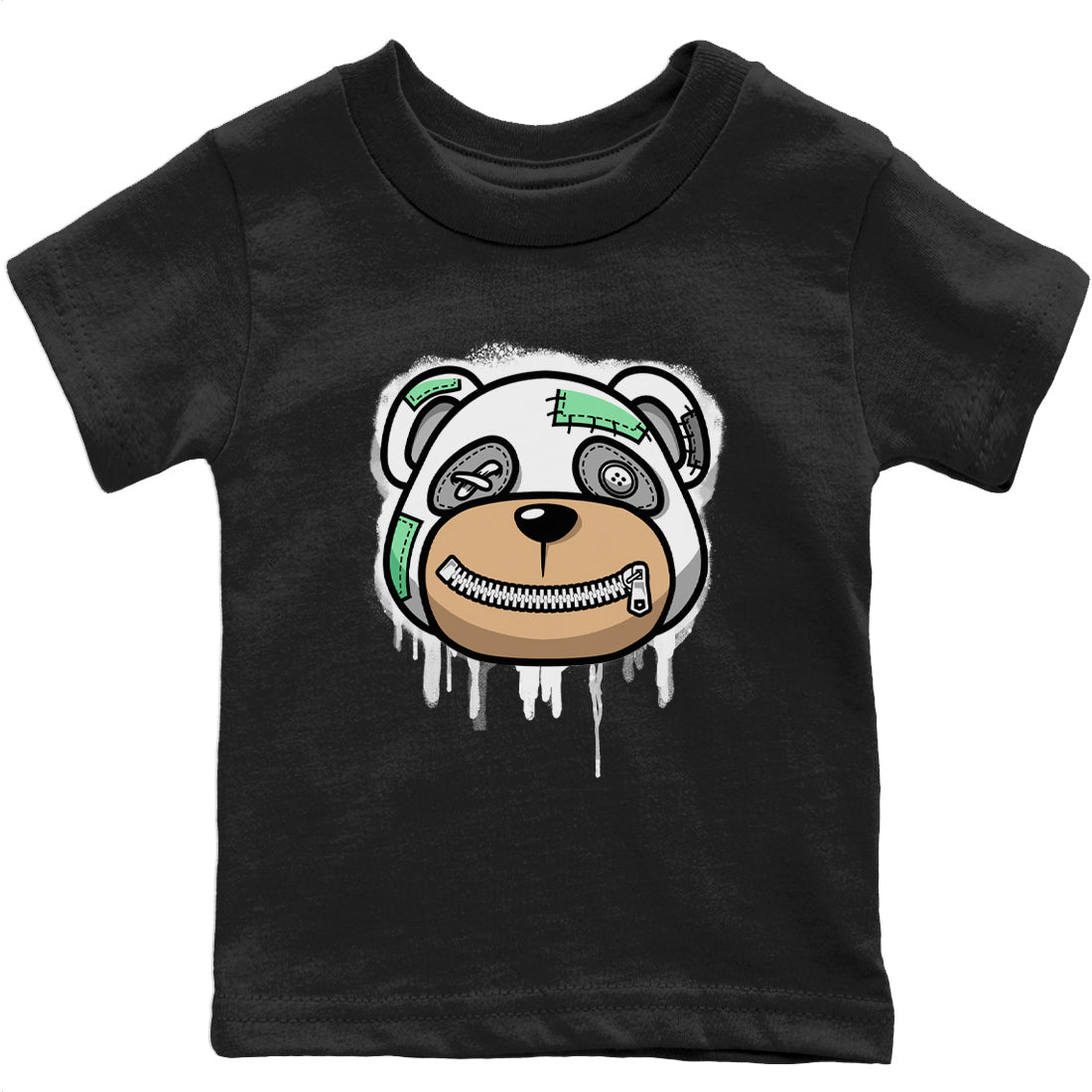 Jordan 6 Mint Foam Sneaker Matching T-Shirt Bear Face Sneaker Tees Jordan 6 Mint Foam Sneaker Release Tees Kids Shirts