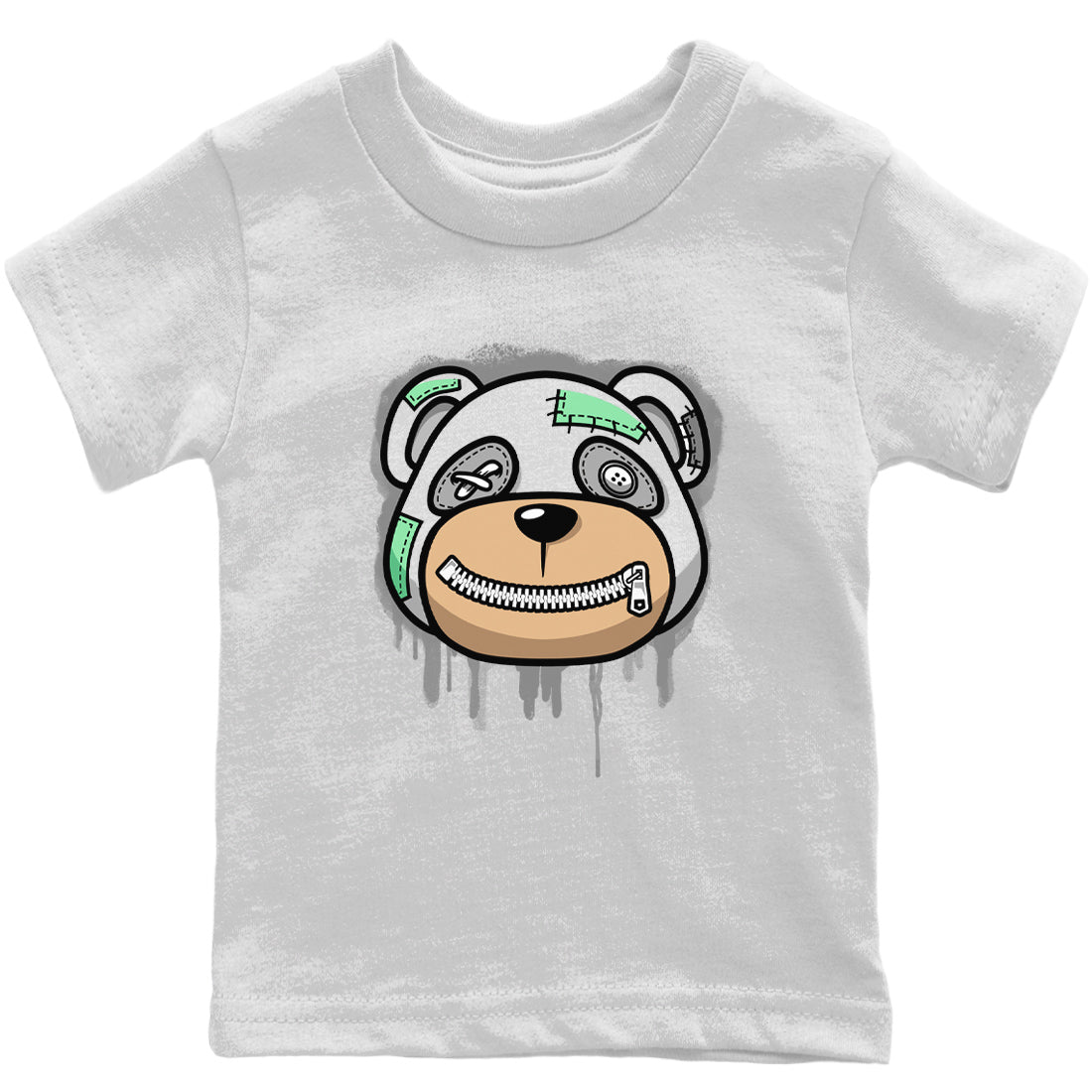 Jordan 6 Mint Foam Sneaker Matching T-Shirt Bear Face Sneaker Tees Jordan 6 Mint Foam Sneaker Release Tees Kids Shirts
