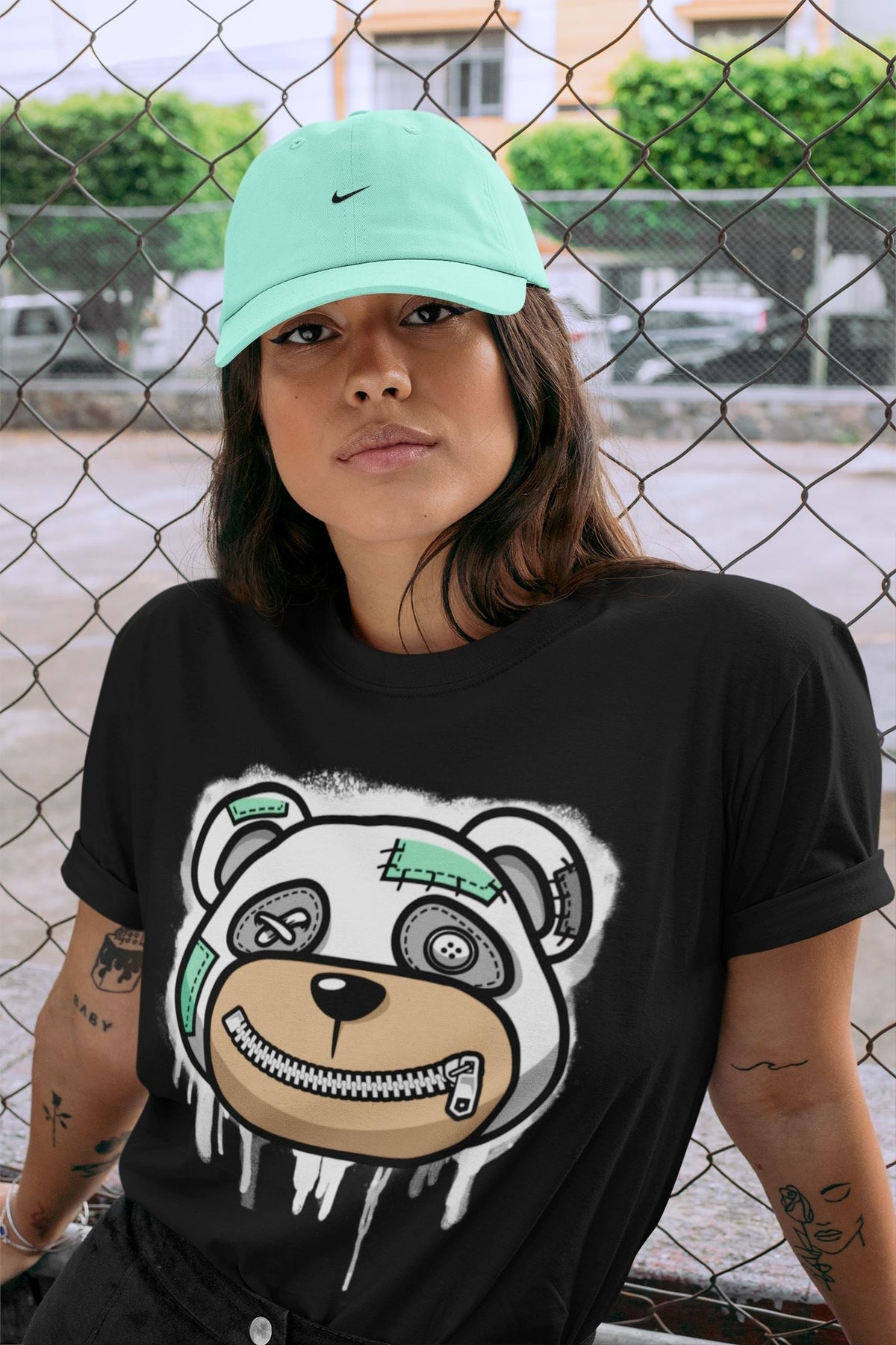 Jordan 6 Mint Foam Sneaker Matching T-Shirt Bear Face Sneaker Tees Jordan 6 Mint Foam Sneaker Release Tees Crew Neck Tees