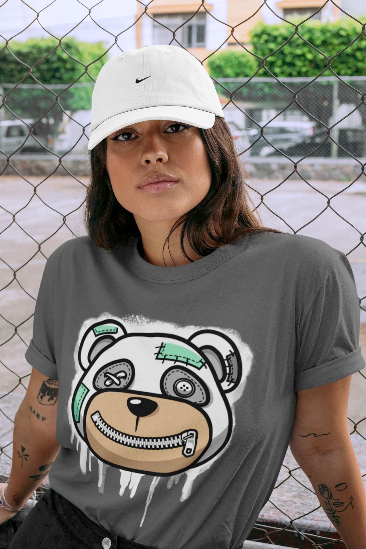 Jordan 6 Mint Foam Sneaker Matching T-Shirt Bear Face Sneaker Tees Jordan 6 Mint Foam Sneaker Release Tees Crew Neck Tees