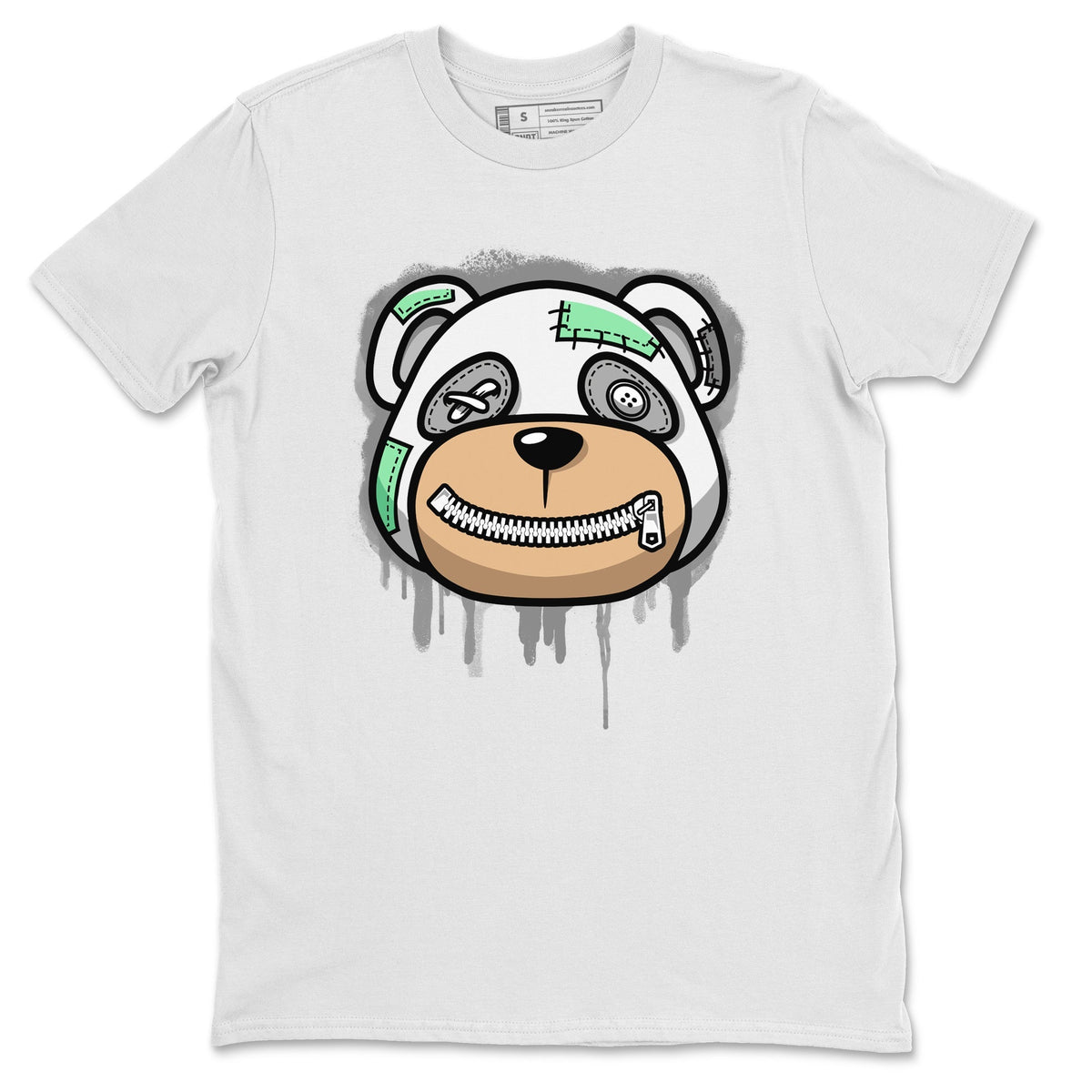 Jordan 6 Mint Foam Sneaker Matching T-Shirt Bear Face Sneaker Tees Jordan 6 Mint Foam Sneaker Release Tees Crew Neck Tees