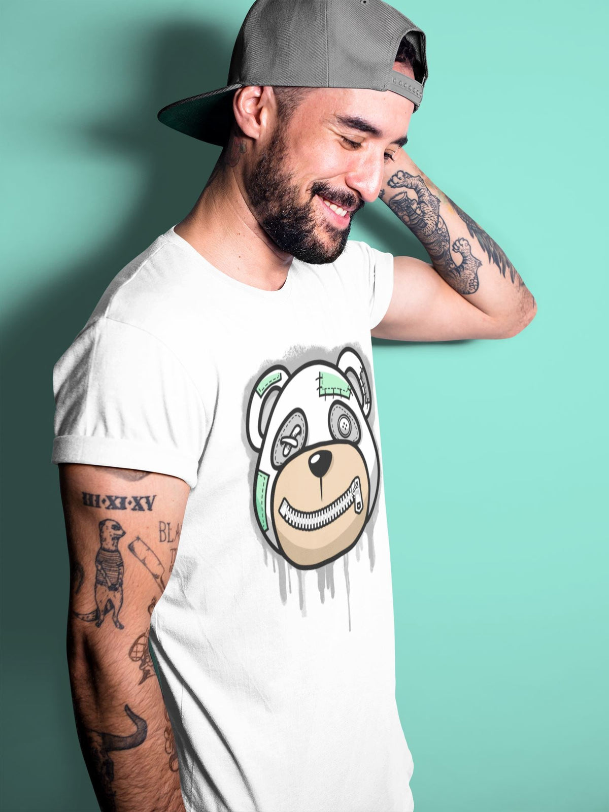 Jordan 6 Mint Foam Sneaker Matching T-Shirt Bear Face Sneaker Tees Jordan 6 Mint Foam Sneaker Release Tees Crew Neck Tees