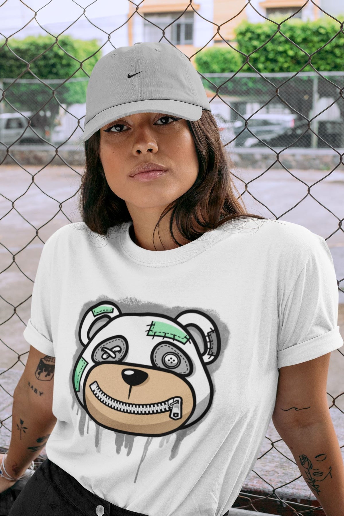 Jordan 6 Mint Foam Sneaker Matching T-Shirt Bear Face Sneaker Tees Jordan 6 Mint Foam Sneaker Release Tees Crew Neck Tees