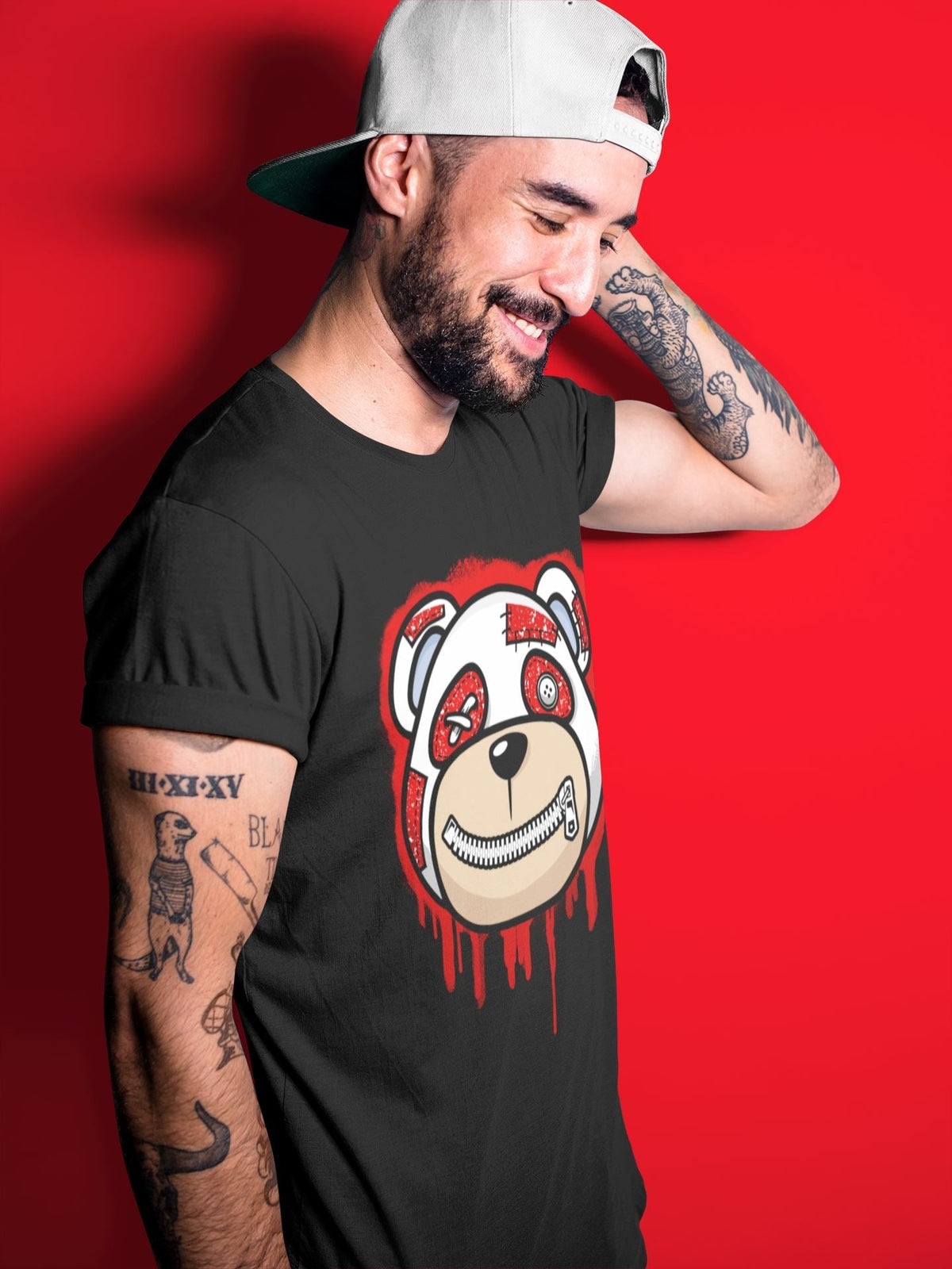 Jordan 6 Red Velvet Cookies Sneaker Matching T-Shirt Bear Face Sneaker Tees Jordan 6 Red Velvet Cookies Sneaker Release Tees Crew Neck Tees