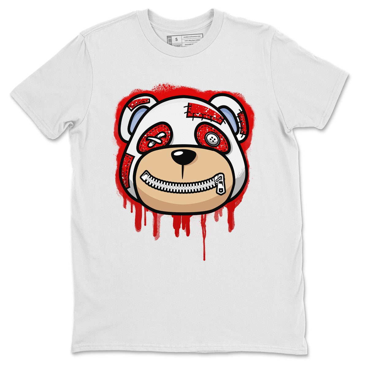 Jordan 6 Red Velvet Cookies Sneaker Matching T-Shirt Bear Face Sneaker Tees Jordan 6 Red Velvet Cookies Sneaker Release Tees Crew Neck Tees