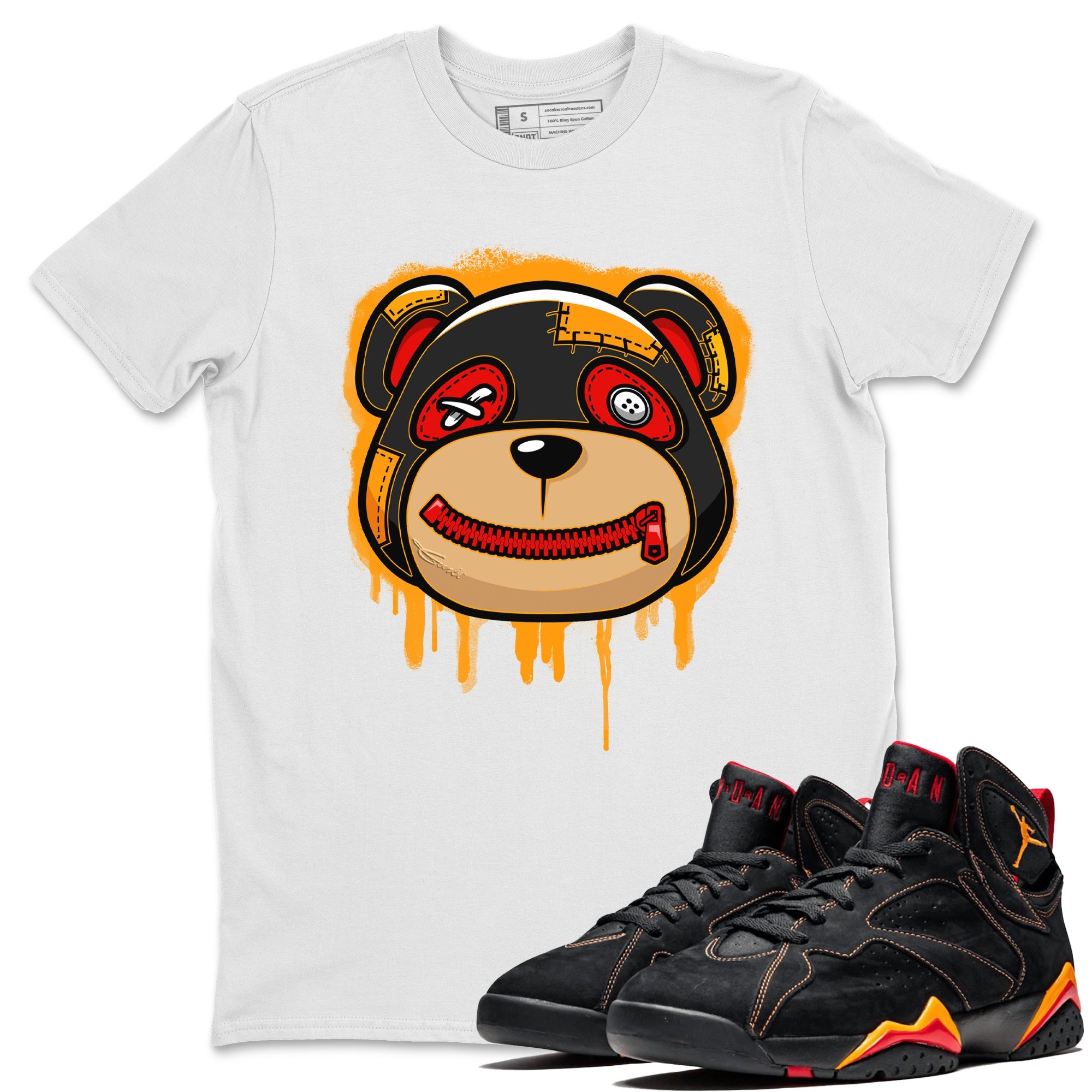 Jordan 7 Citrus Shirt To Match Jordans Bear Face Sneaker Tees Jordan 7 Citrus Drip Gear Zone Sneaker Matching Clothing Unisex Shirts