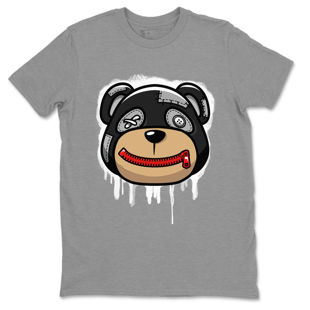 Jordan 9 Particle Grey Shirt To Match Jordans Bear Face Sneaker Tees Jordan 9 Particle Grey Drip Gear Zone Sneaker Matching Clothing Unisex Shirts