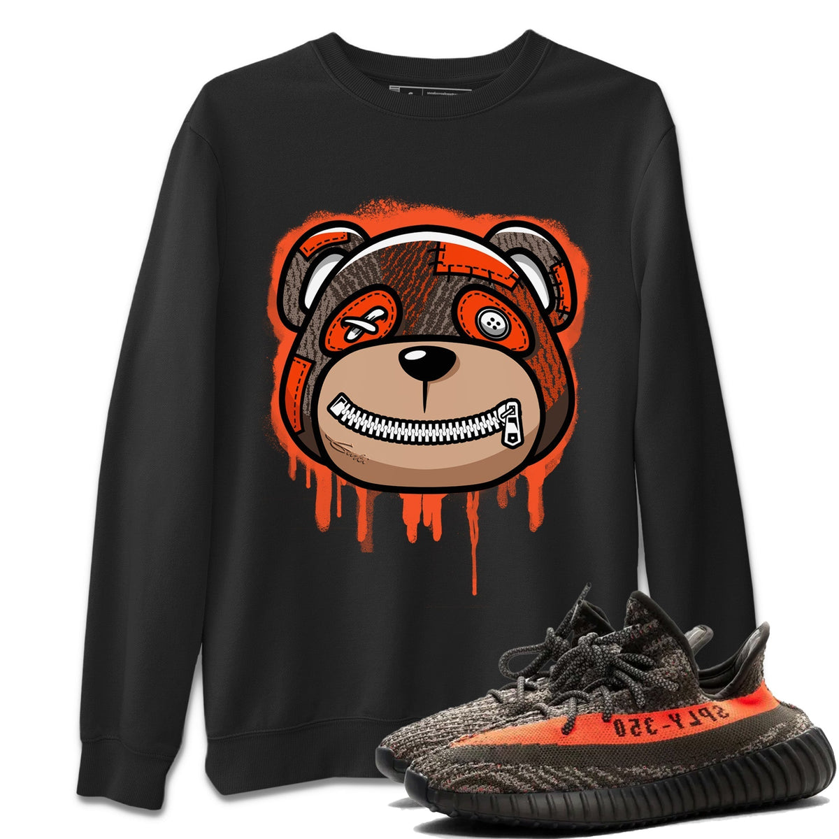 Yeezy 350 Carbon Beluga Shirt To Match Jordans Bear Face Sneaker Tees Yeezy 350 Carbon Beluga Drip Gear Zone Sneaker Matching Clothing Unisex Shirts