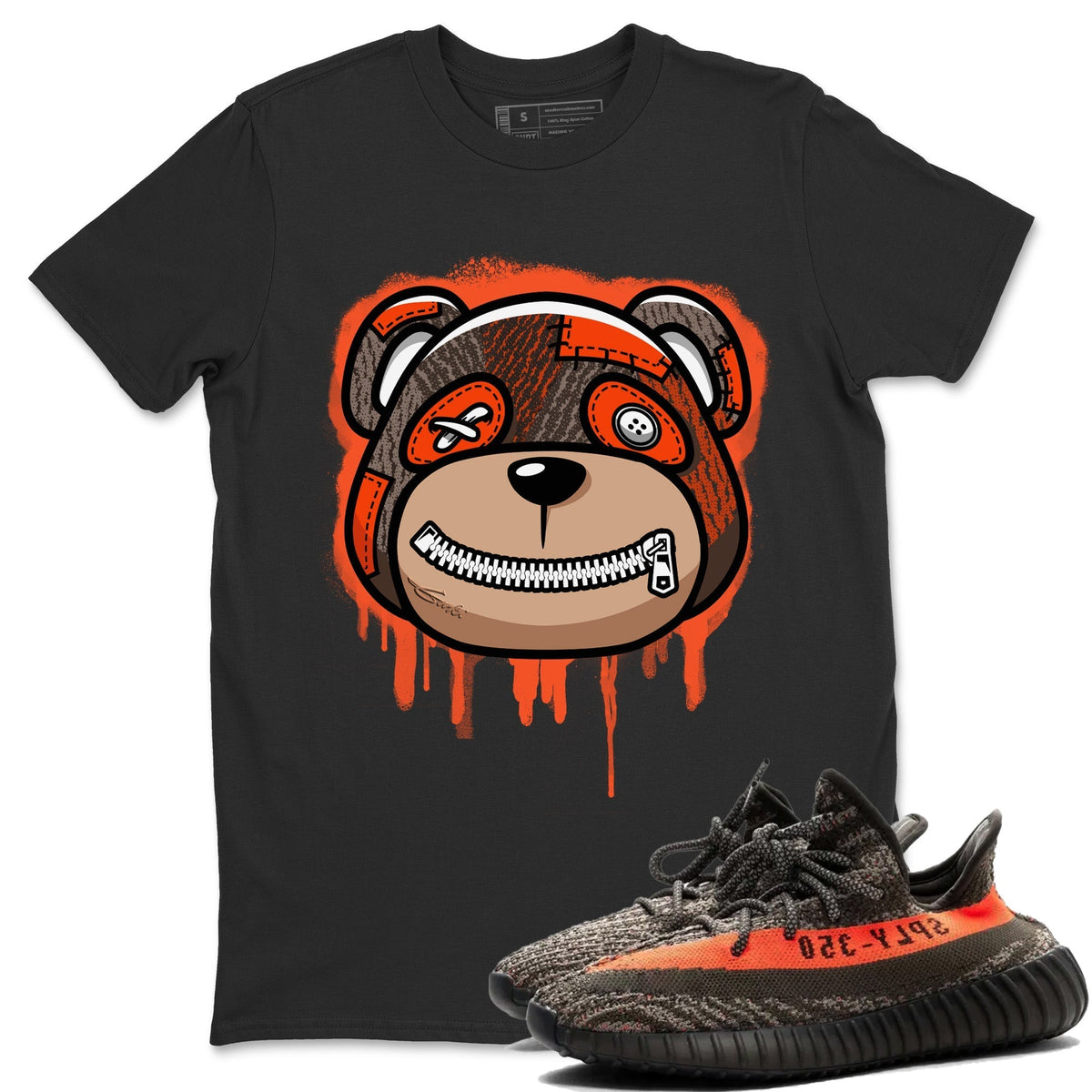 Yeezy 350 Carbon Beluga Shirt To Match Jordans Bear Face Sneaker Tees Yeezy 350 Carbon Beluga Drip Gear Zone Sneaker Matching Clothing Unisex Shirts