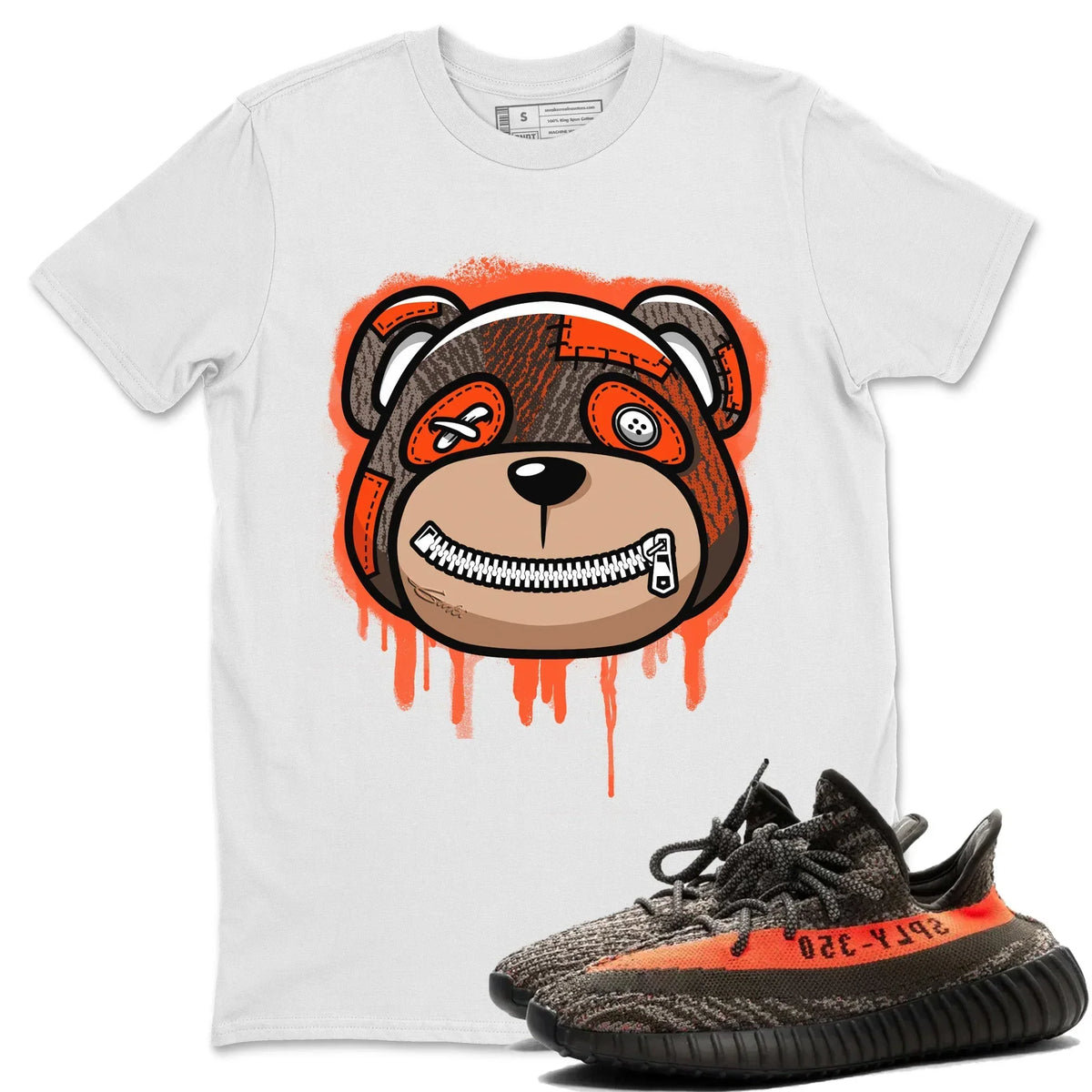 Yeezy 350 Carbon Beluga Shirt To Match Jordans Bear Face Sneaker Tees Yeezy 350 Carbon Beluga Drip Gear Zone Sneaker Matching Clothing Unisex Shirts