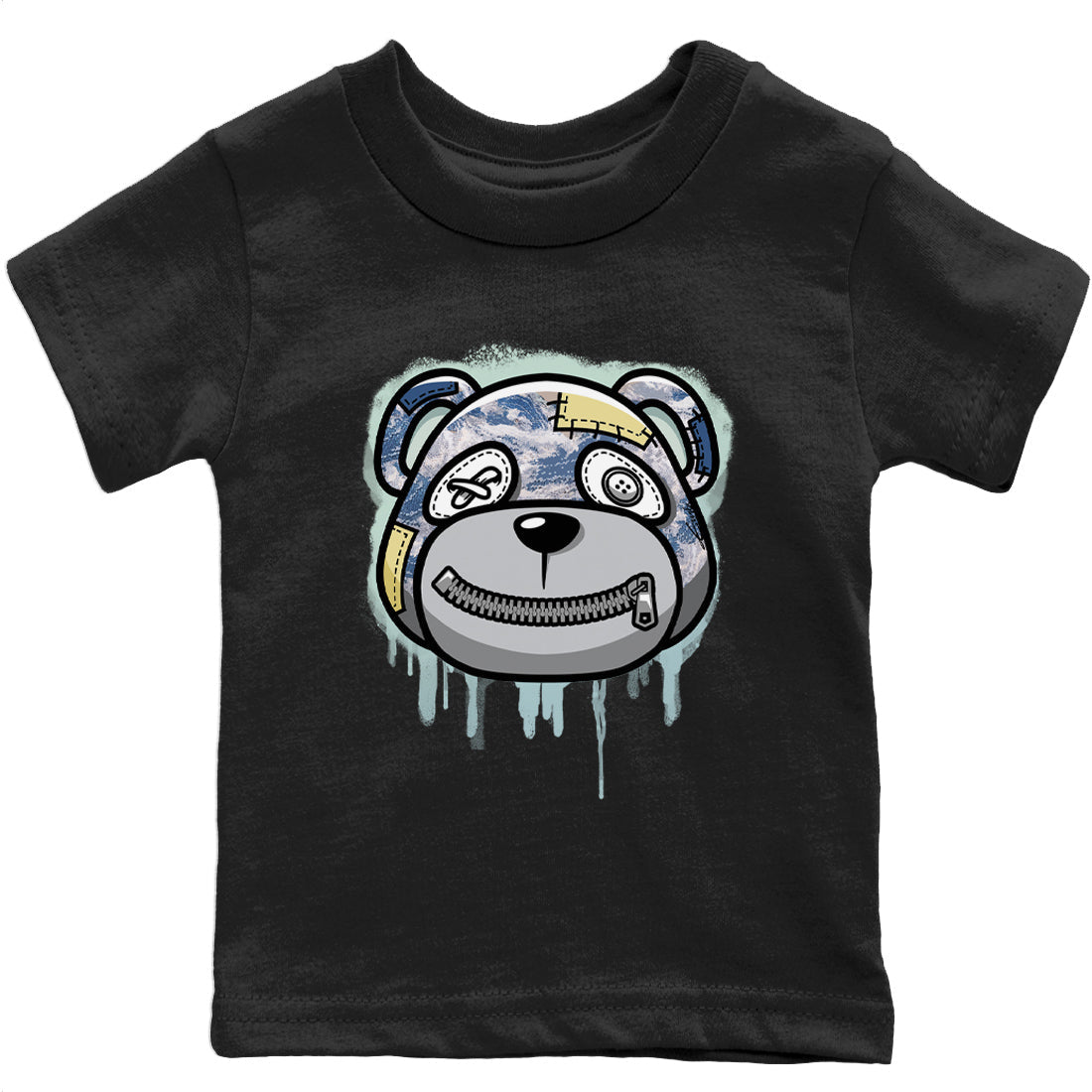 Yeezy 350 MX Blue Shirt To Match Jordans Bear Face Sneaker Tees Yeezy 350 MX Blue Drip Gear Zone Sneaker Matching Clothing Kids Shirts