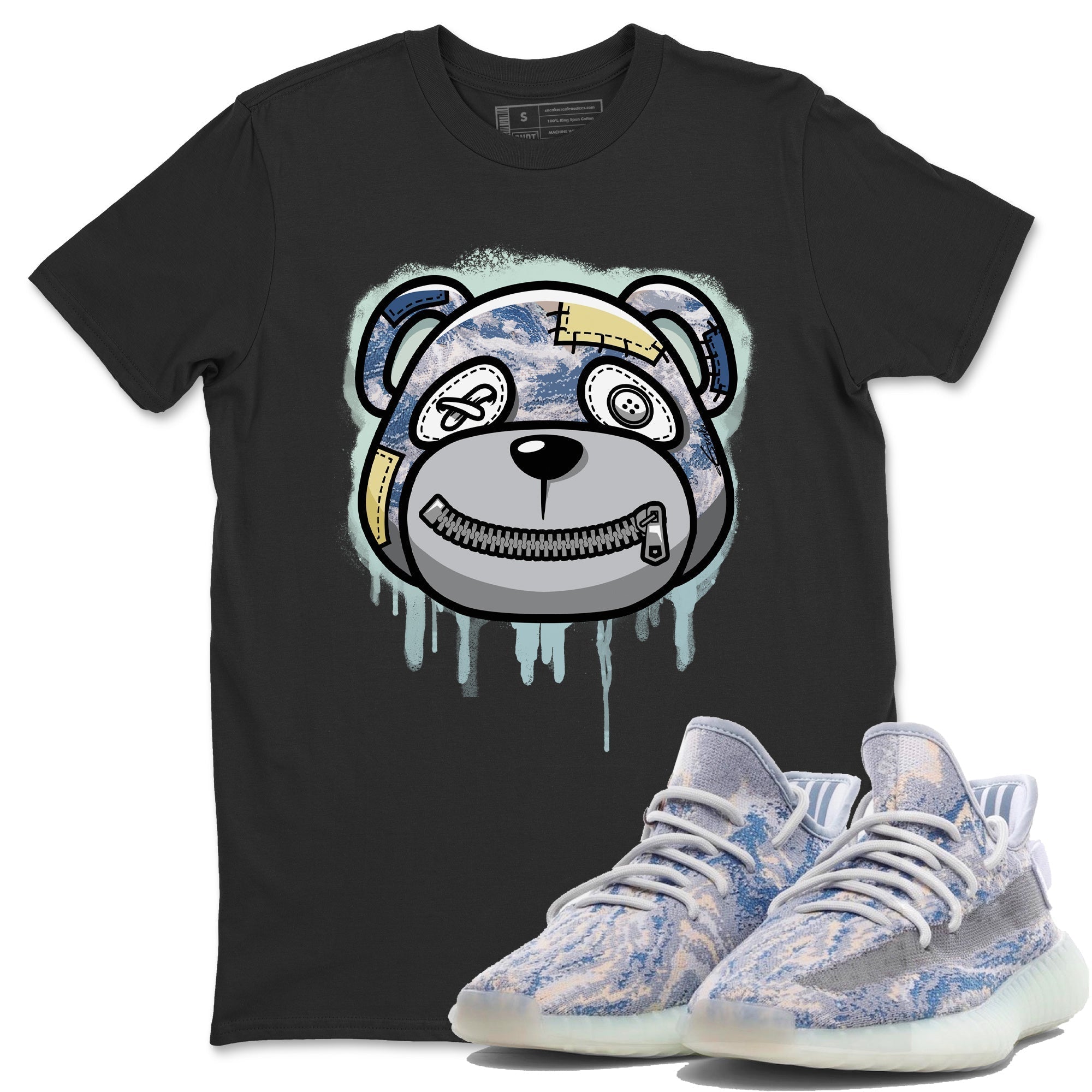 Yeezy 350 MX Blue Shirt To Match Jordans Bear Face Sneaker Tees Yeezy 350 MX Blue Drip Gear Zone Sneaker Matching Clothing Unisex Shirts